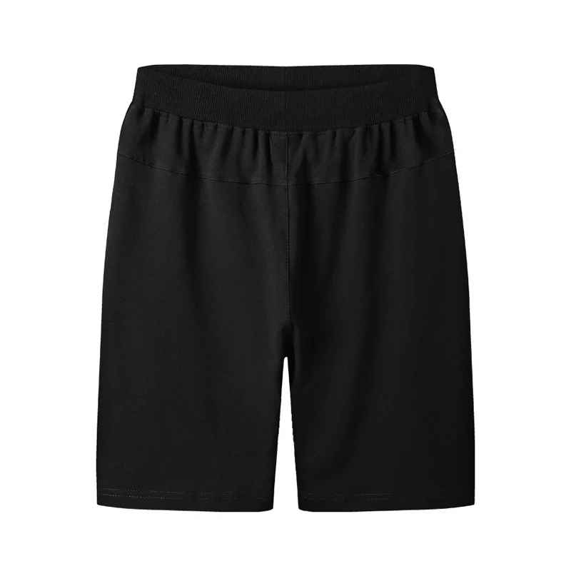 Летние однотонные шорты мужские повседневные хлопковые джоггеры черные