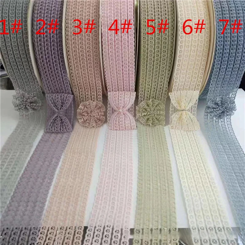 5 yards/lots Lace Hollow Embroidery Ribbon for Diy Hair Accessories Bow Gift Packaging Clothing Sewing Material Decoration | Дом и сад