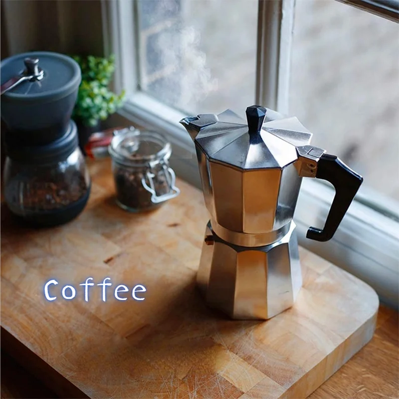 

30ml/150ml/300ml Coffee Maker Aluminum Mocha Filter Coffee Machine High Temperature Resistant Portable Accessories