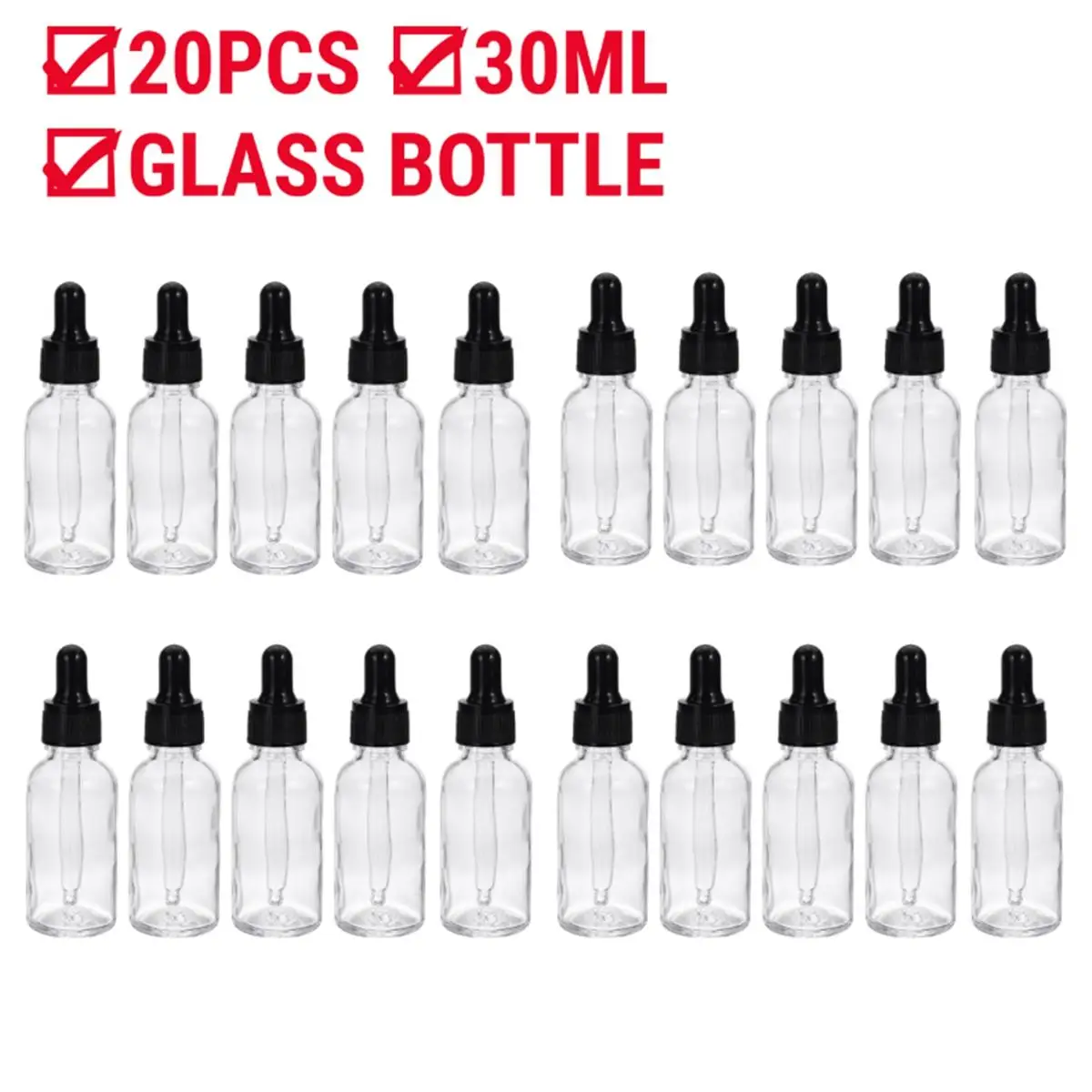 20 шт янтарный прозрачный пустой спрей капельница контейнер для хранения