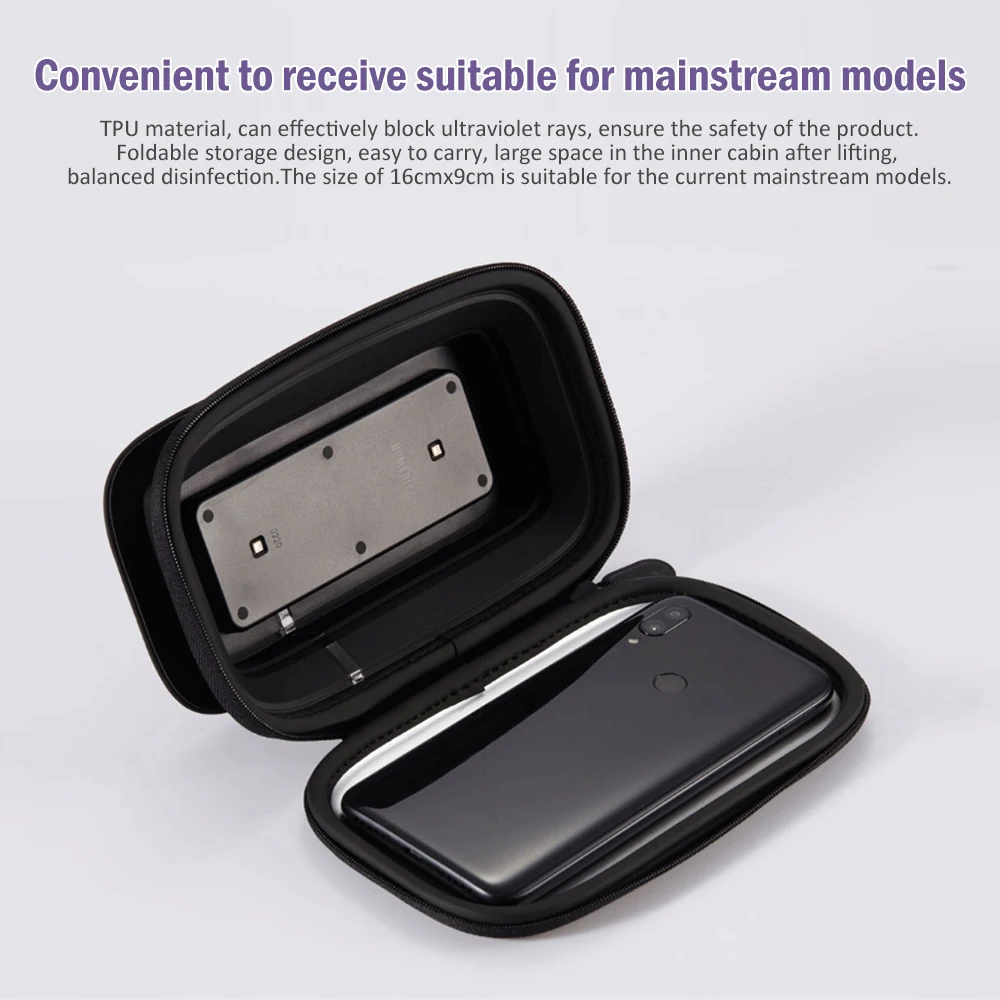 

Portable UV Phone Sanitizer Kills Bacteria & Viruses Mini UV Sterilization Folding Box for Phone Mask Glasses