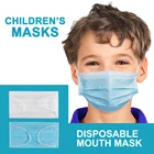 100 шт., детские одноразовые маски для лица, Детские маски для защиты ушей, нетканые защитные маски