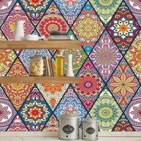 colorful retro tiles wall sticker kitchen stairs door wardrobe decoration wallpaper peel stick vinly diy ceramics art mural