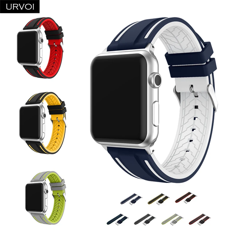 URVOI силиконовый ремешок для Apple Watch series 5 4 3 2 1 iWatch|Ремешки часов| |