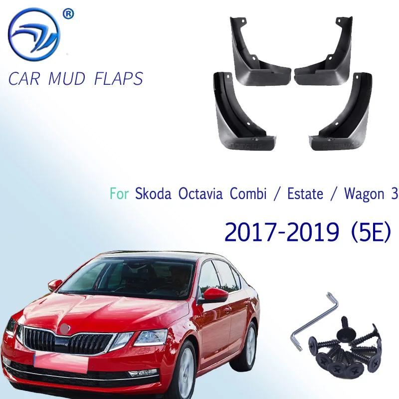 4 шт. для Skoda Octavia 3 Combi Wagon Estate MK3 A7 5E 2017 2018 2019 Автомобильные Брызговики брызговики