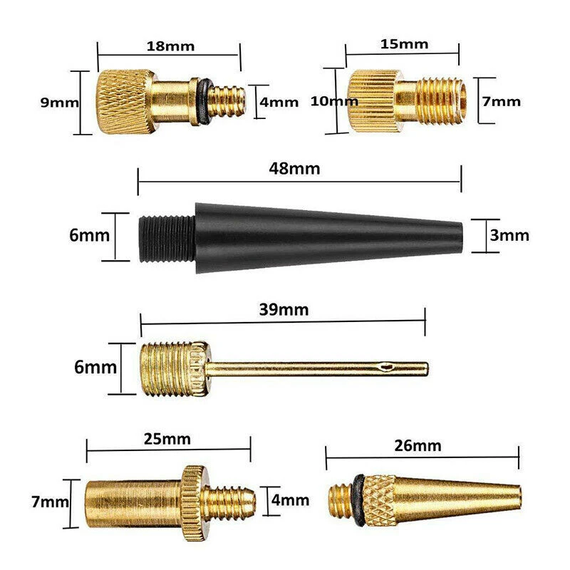 15 stücke set ventil adapter kit fahrrad reifen luft düsen pumpe reparatur radfahren werkzeuge pumpen adapter inflator ersatzteile free glob