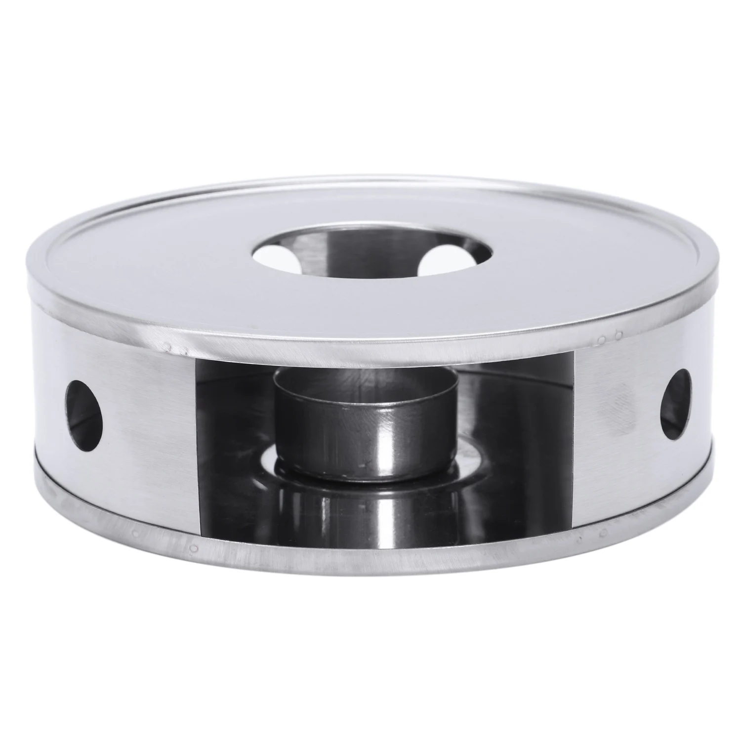 Свеча база нагреватель Серебряный Круглый Кофе чайник теплее Trivets из нержавеющей