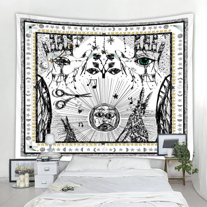

Mandala Nordic INS Style Wall Tapestry Divination Witchcraft Wall Tapestry Mandala Wall Decoration Tapestry Bedroom Tapestry