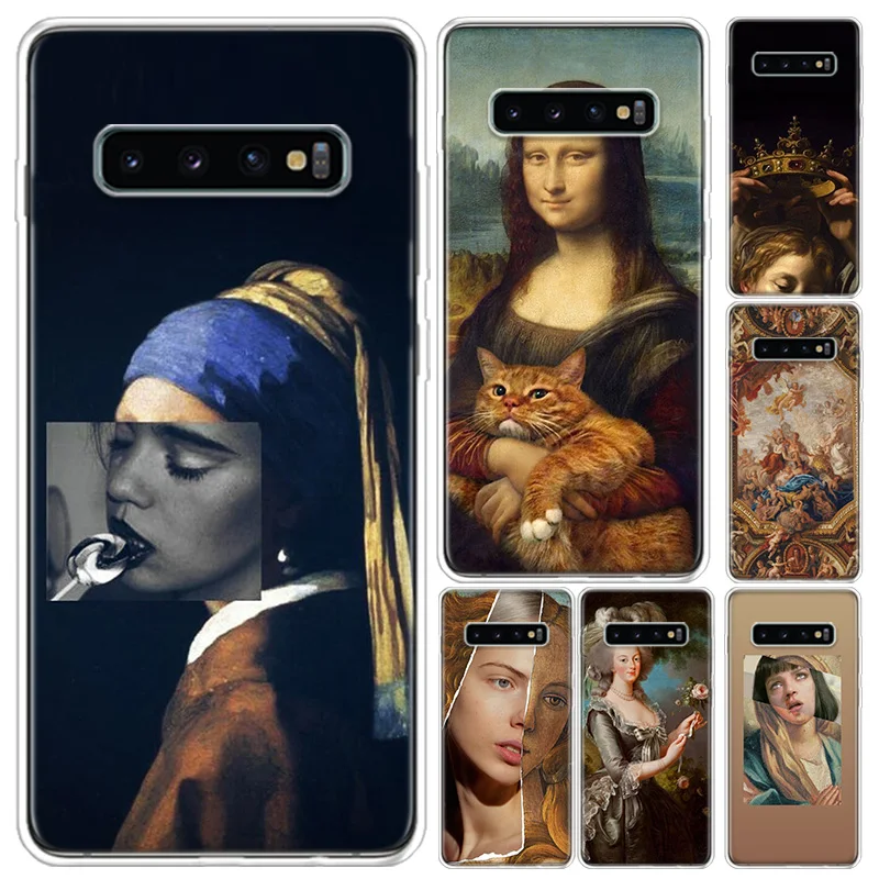 Famous painting Adorable angel Art Phone Case For Samsung Galaxy A72 A71 A52 A51 A42 A32 A22 A21S A12 M12 M21 M30 M31S M51 Cover