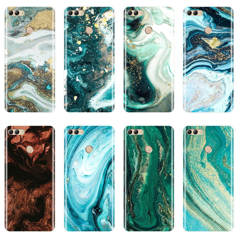 Роскошный Мраморный крутой Мягкий силиконовый чехол для телефона Huawei Y3 Y5 Y6 II Y7 Pro
