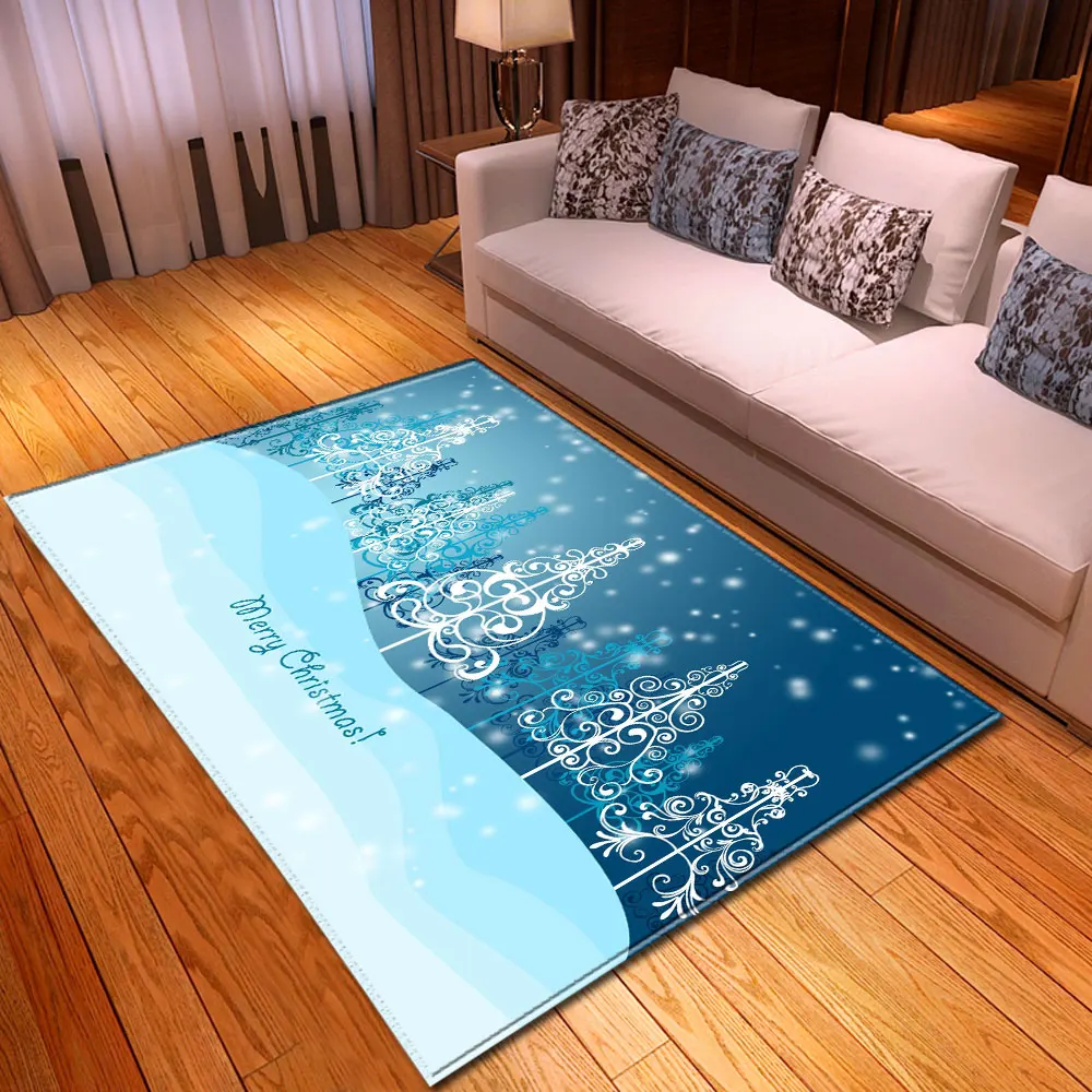 Веселые рождественские ковры 3D печатные коврики для гостиной Рождественский