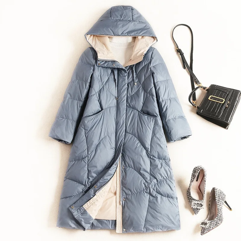 90% белый утиный пух женские пуховики куртки Теплый Женский пуховик тонкий с