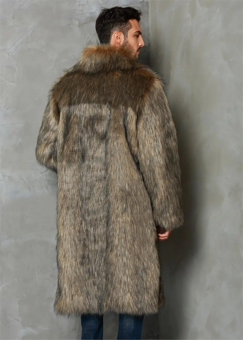 2019 зимнее длинное Мужское пальто с мехом мужская деловая Повседневная куртка