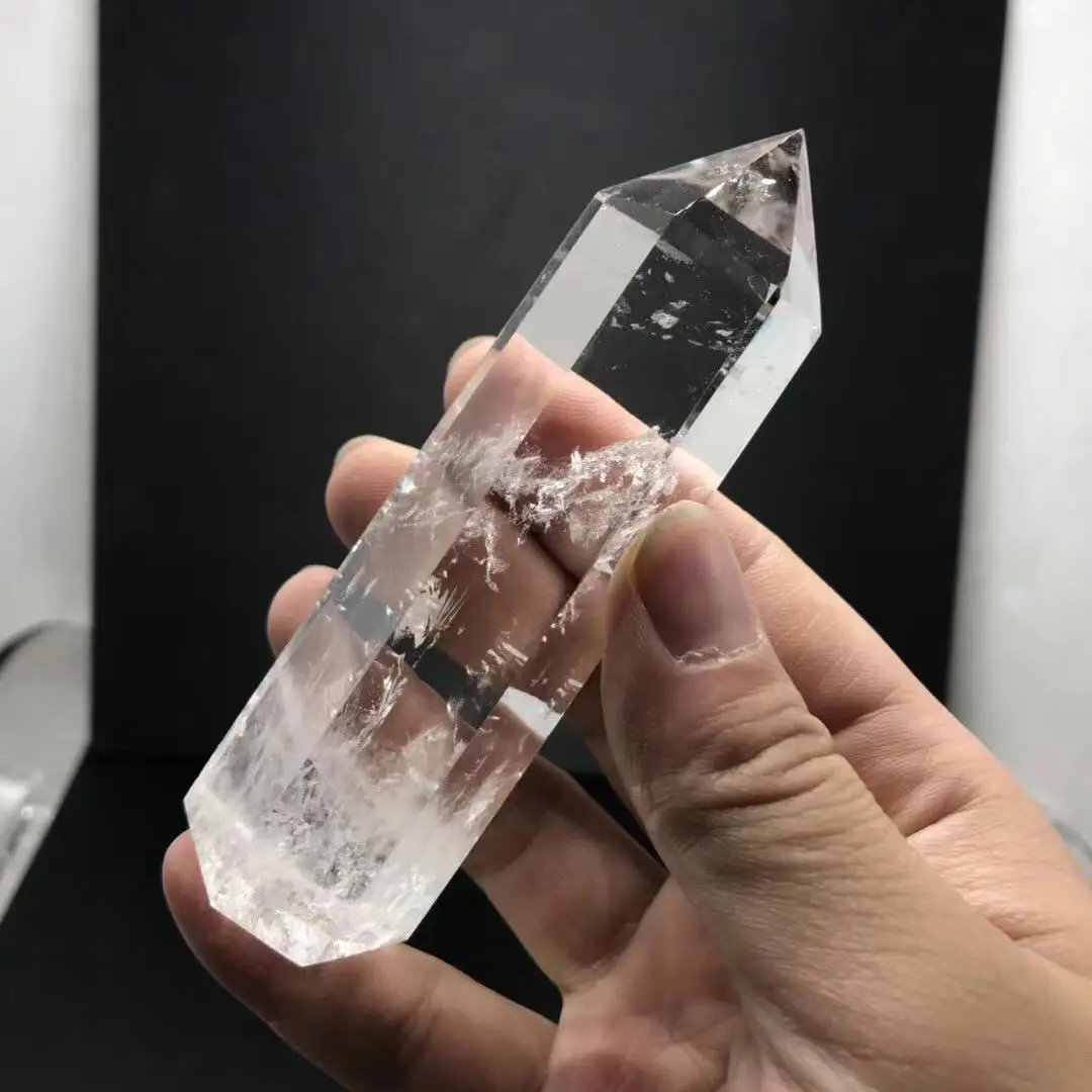 

Natural Clear Smelting Quartz Crystal Point Hexagonal Obelisk Wand Specimen Reiki Healing Stone