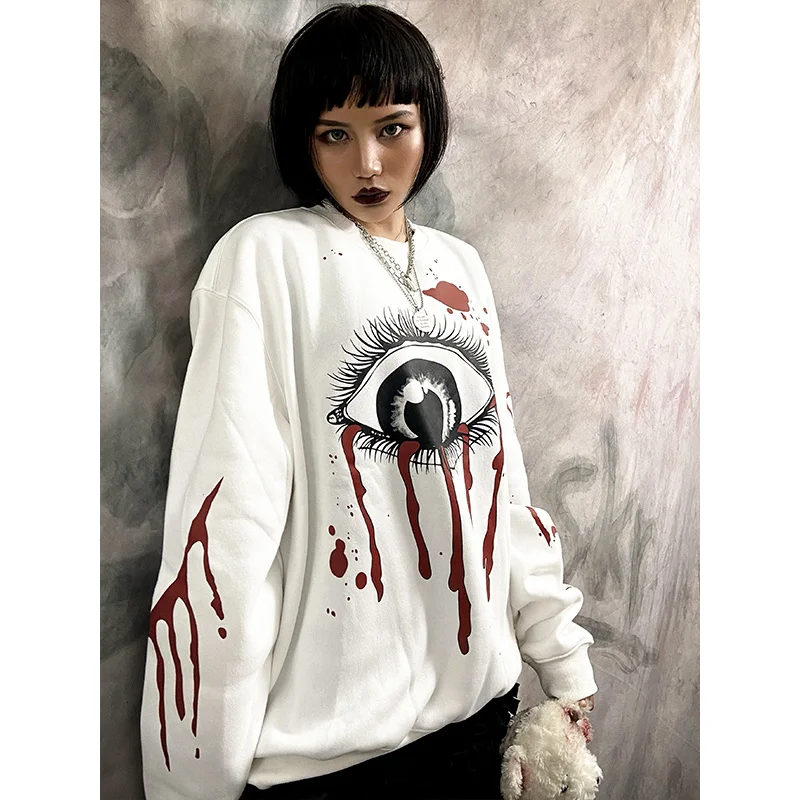 

Gothic Hoodie Vintage Printed Harajuku Sweatshirt Autumn Winter Women Hoodies Punk Streetwear Hip Hop Oversize Sweatshirts