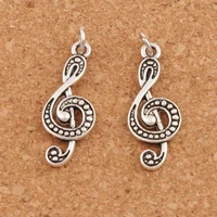 g treble clef music note spacer charm beads pendants 30pcs zinc alloy pendant t1629 28 4x11 2mm tibetan silver