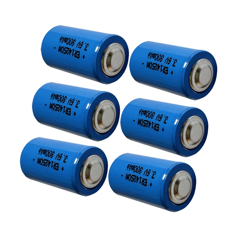 

6PCS High magnification 14250 800mAh TL-5902 1/2AA ER14250M SL350 3.6V 1/2 AA PLC lithium battery for meter Electronic equipment