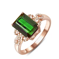 green emerald ring for women diamond gemstone adjustable s925 sterling silver color jewelry ring wedding party zircon rings