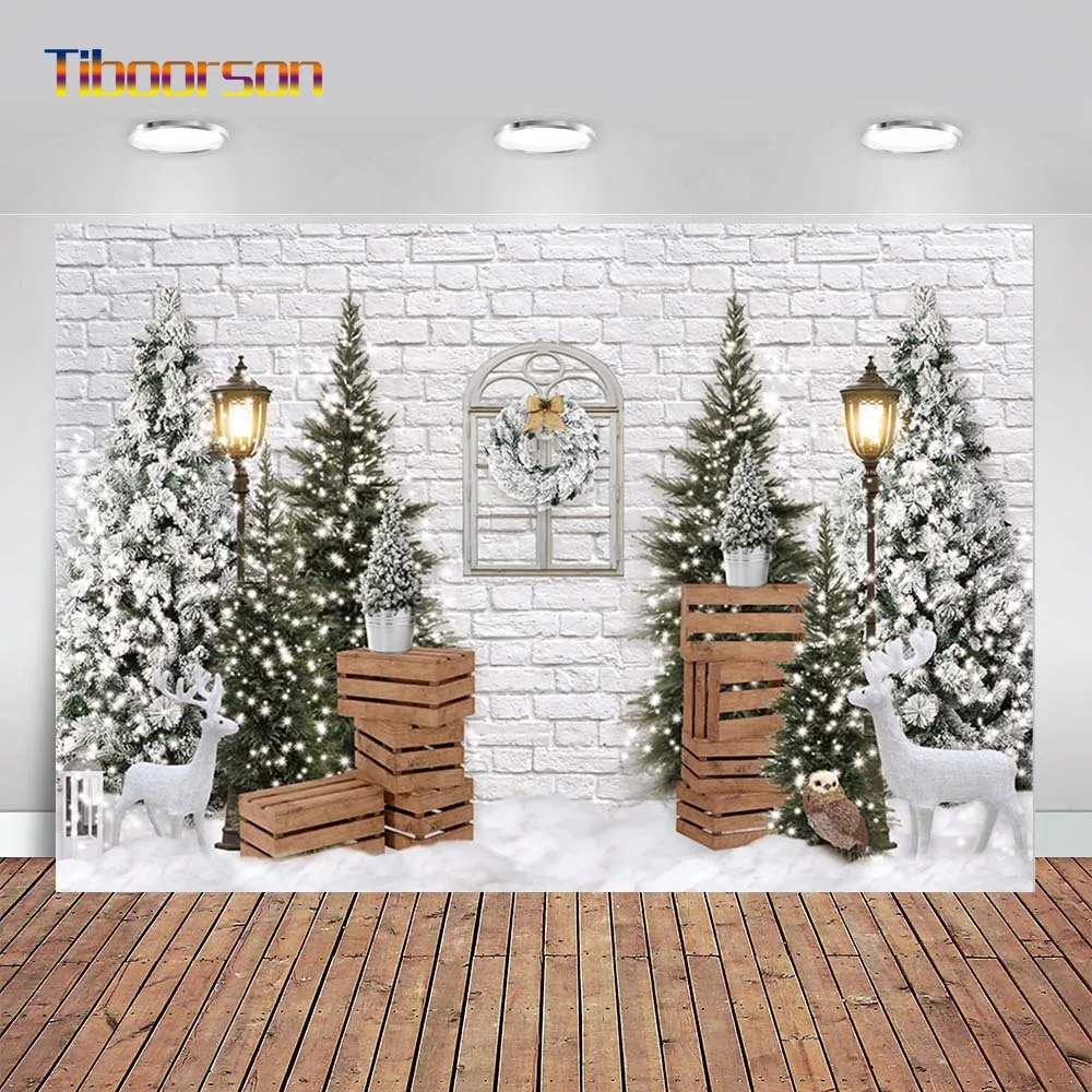 

Merry Christmas Tree Fireplace Decoration Backdrops for Photography 2020 Happy New Year Photo Studio Baby Portrait