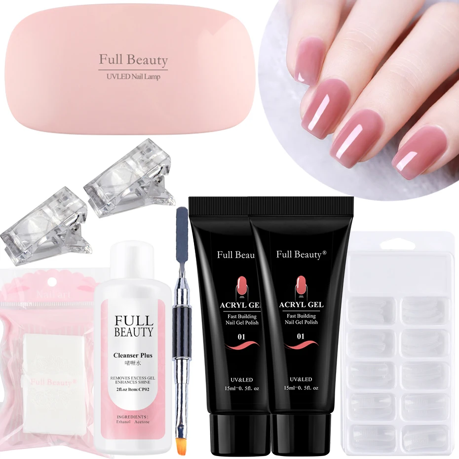 15 мл набор гелевых ногтей с УФ лампами жидкостей для очистки кистей
