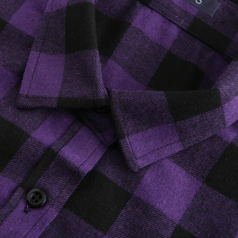 Женская хлопковая фланелевая рубашка Dioufond свободная размера плюс в клетку с