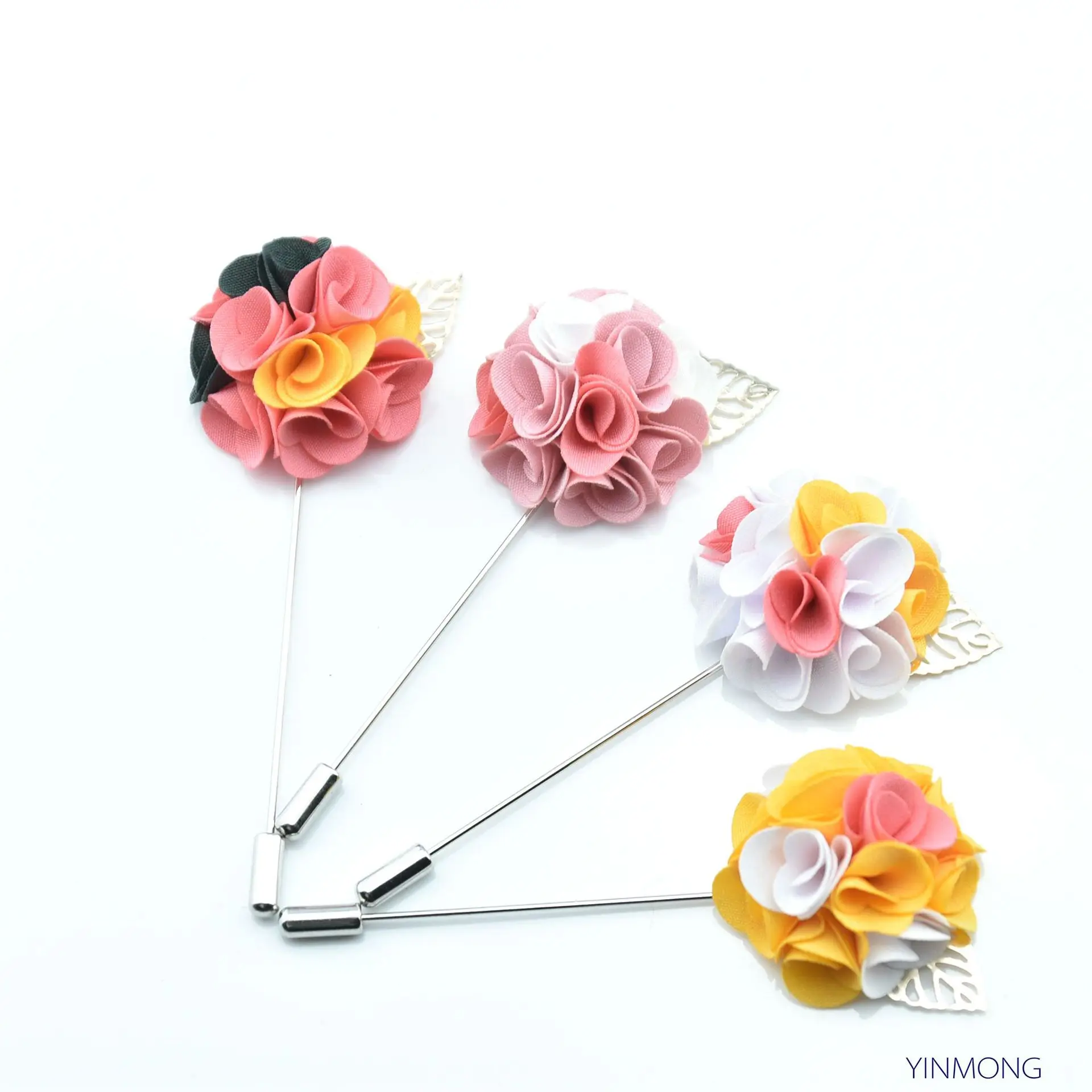 Розничная продажа Классическая мужская бутоньерка ручной работы из ткани в виде