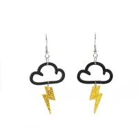 fashion cute cloud lightning acrylic earrings hot charm drop earrings for women girls fashion unusual jewelry ear accessories