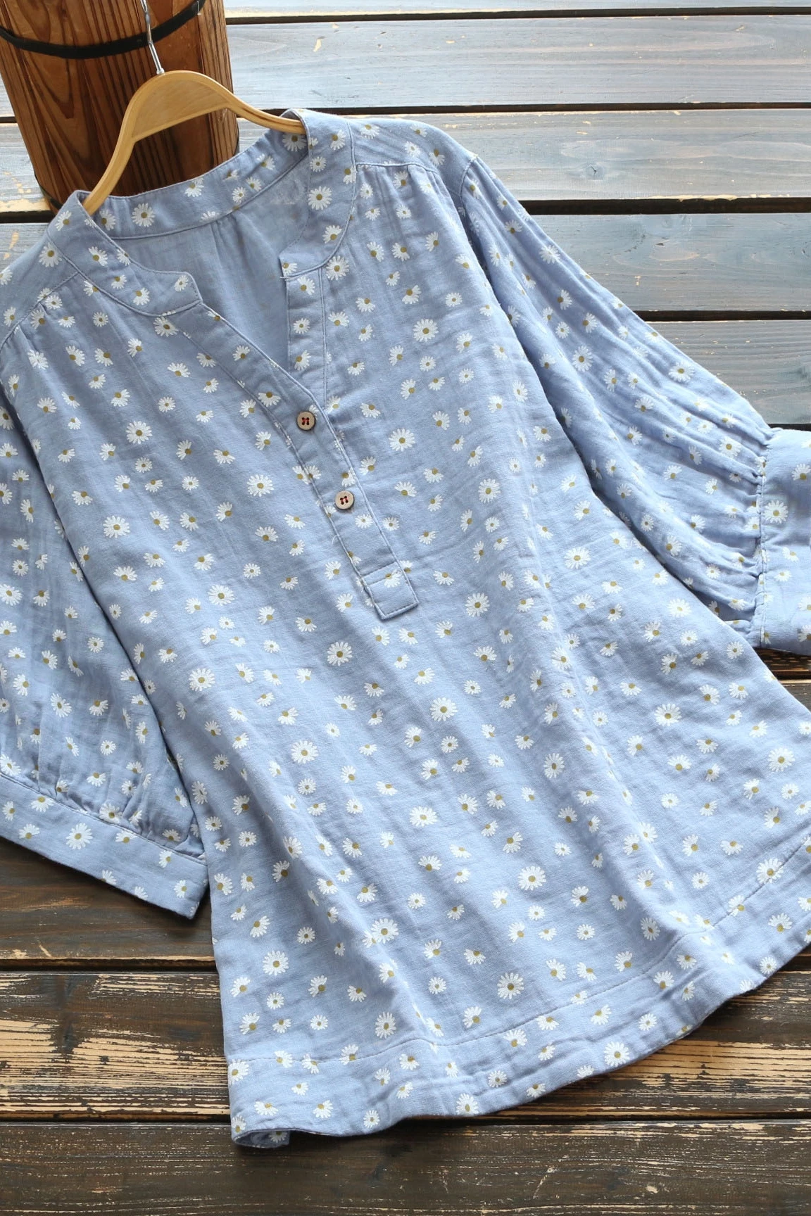 

New summer shirt women tops stand collor casual floral shirt female tops