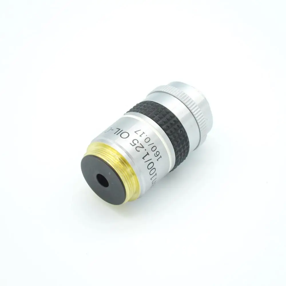 Free shipping Microscope Objective-100X (Oil) Darkfield Plan Objective w/ Iris for Biological with 195mm | Инструменты