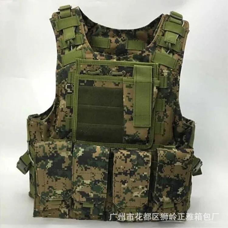 Woodland digital Военный тактический жилет-амфибия для тела amour Battle Molle, боевой штурмовой жилет, защитный жилет для охоты, Камуфляжный цвет - Цвет: Woodland digital