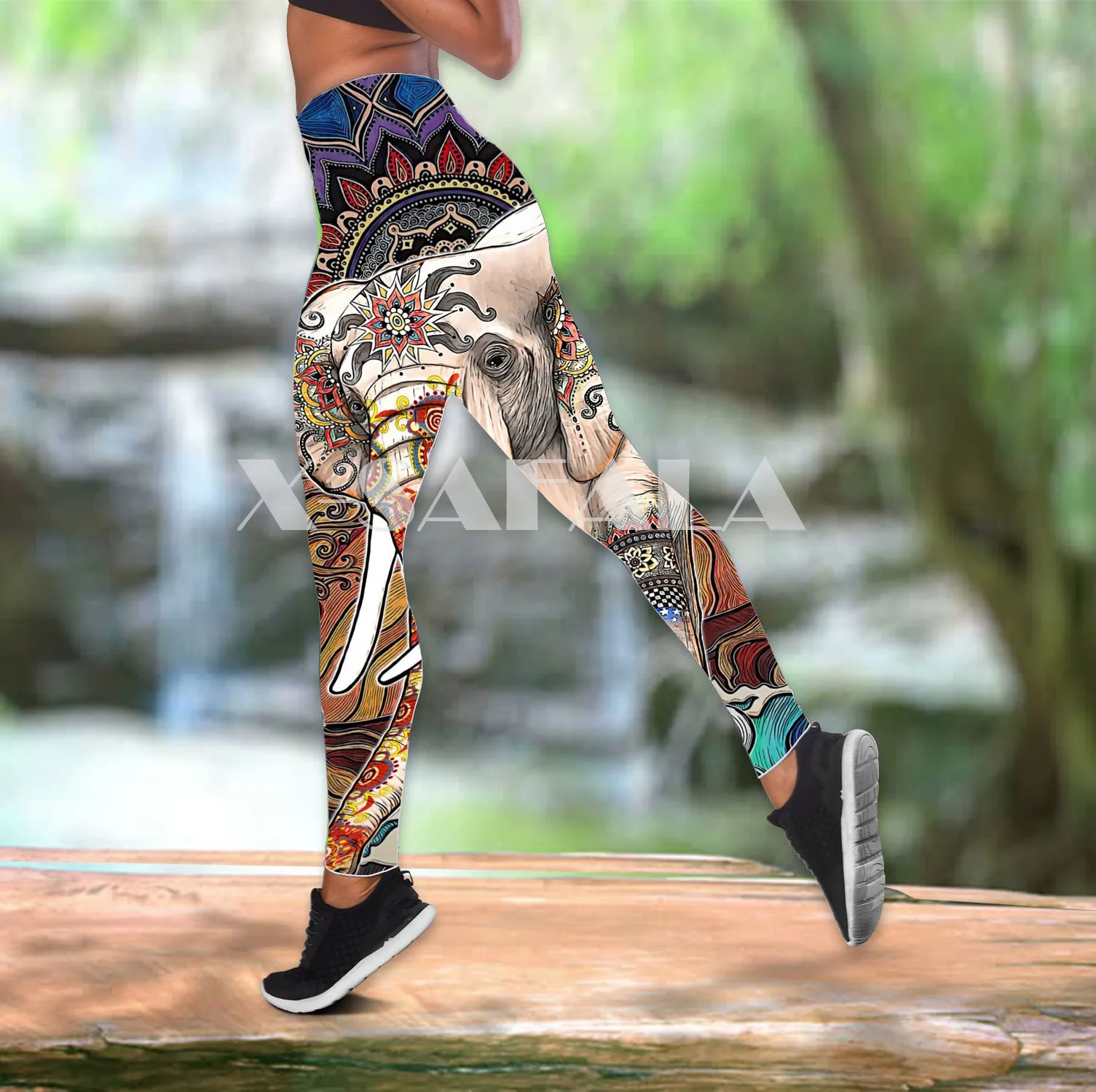 

The Hasma Trippy Two Piece Yoga Set Women 3D Print Vest Hollow Out Tank Top High Waist Legging Summer Casual Sport-8