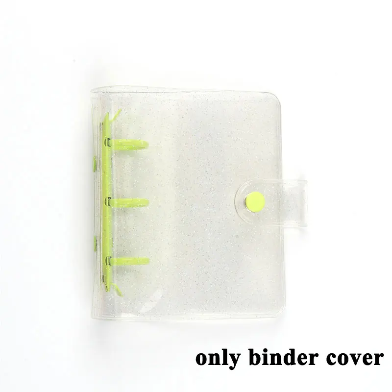 

Transparent Loose Leaf Binder Notebook Inner Core Cover Note Book Journal Planner Office Stationery Supplies Card Storage