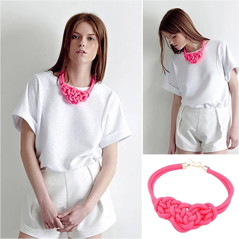 Женский Плетеный китайский узел из хлопчатобумажной веревки ручной работы