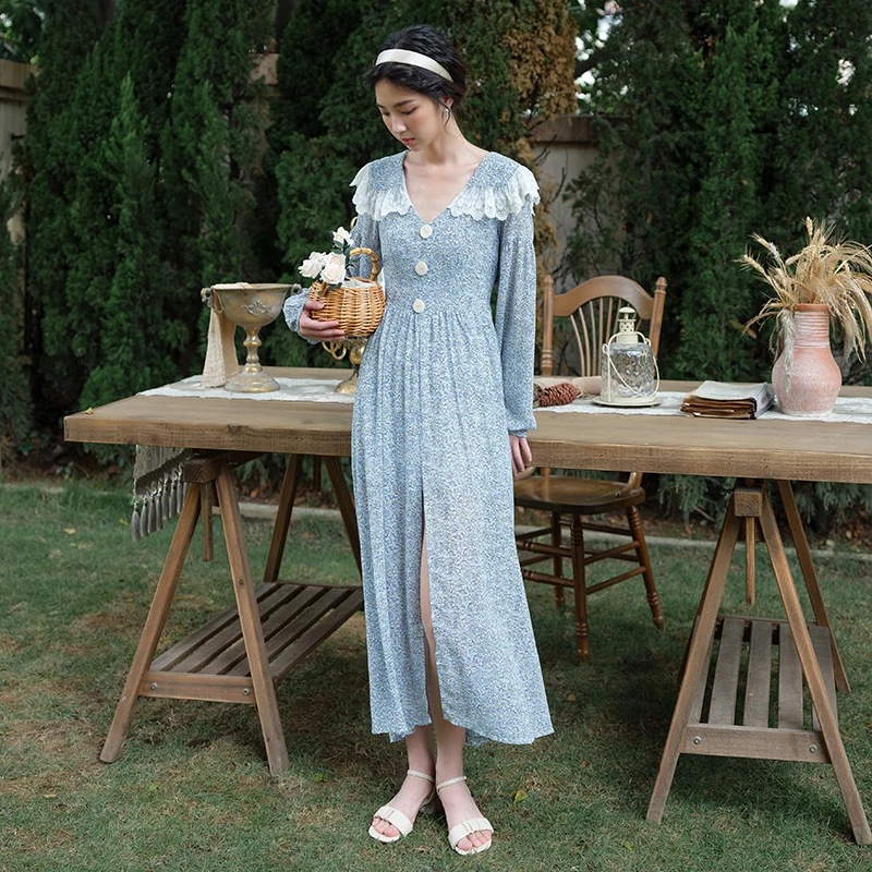 

* to film Hepburn wind broken beautiful dress chic French tea fairy skirt gentle dress skirt for a holiday