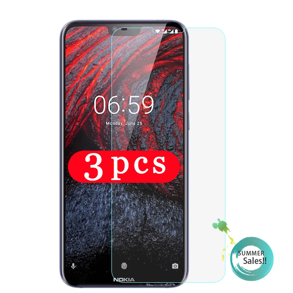 3 шт. 9H для nokia 6 6.1 защитная пленка из закаленного стекла x6 на стекло смартфона