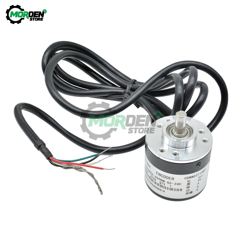 360 Pulse 600 Incremental Optical Rotary Encoder AB Two-phase Cable Circuit NPN Open Collector Output DC 5-24V | Инструменты
