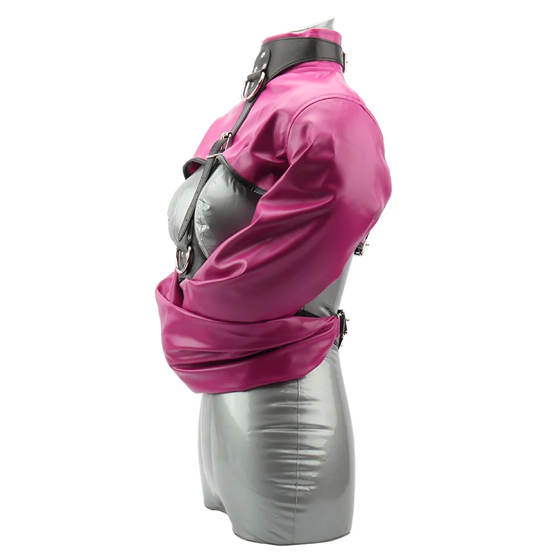 Эротическая Женская прямая куртка с открытой грудью связывание портупея