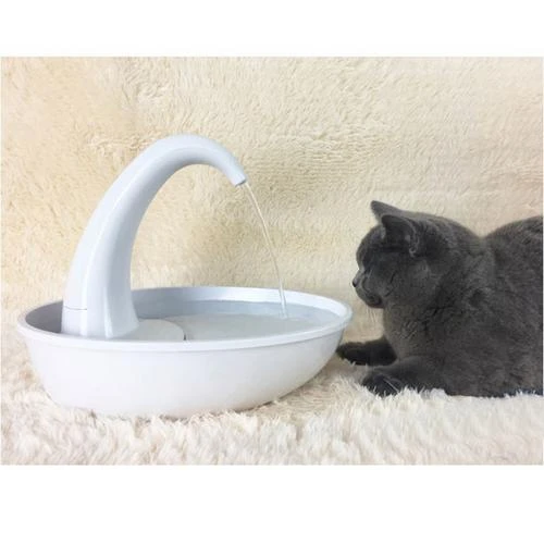 Automatic Swan Shaped Pet Cat Dog Water Dispenser Feeding Flowing Fountain Drinking Bowl Electric | Дом и сад