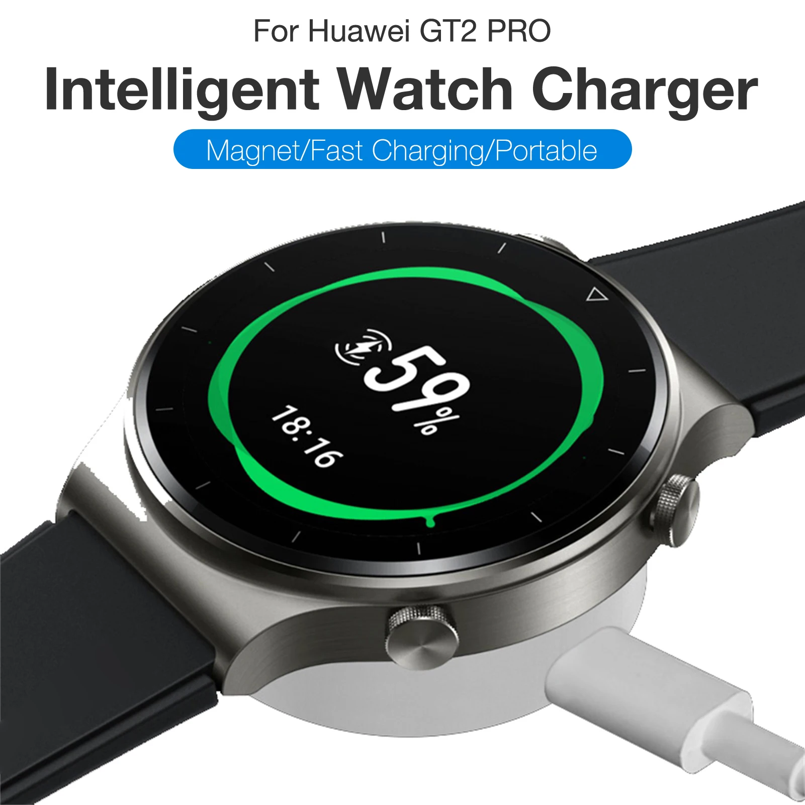new smart watch charger for huawei gt2gt2 pro charger 1m usb chargers cable magnetic charging base cradle fast charger dock free global shipping