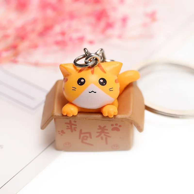 Серия с персонажами из мультфильмов о животных Кот брелок gato котенок модные Забавные милые Подвески брелки porte clefs sleutelhanger детские подарки игрушки - Цвет: 2