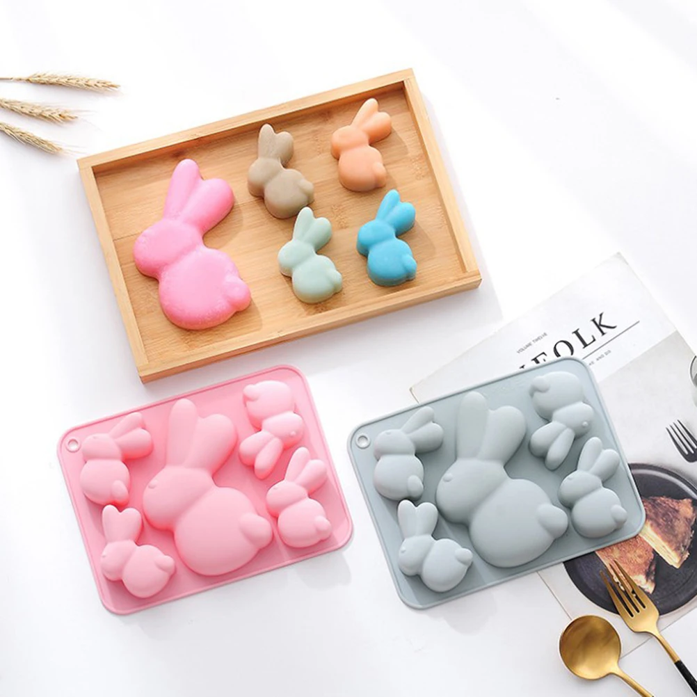 

1pcs 3D Cute Rabbit Silicone Mold Cake Decorating Tools DIY Sugar Molds Chocolate Fondant Candy Moulds Jelly Tray Bakeware