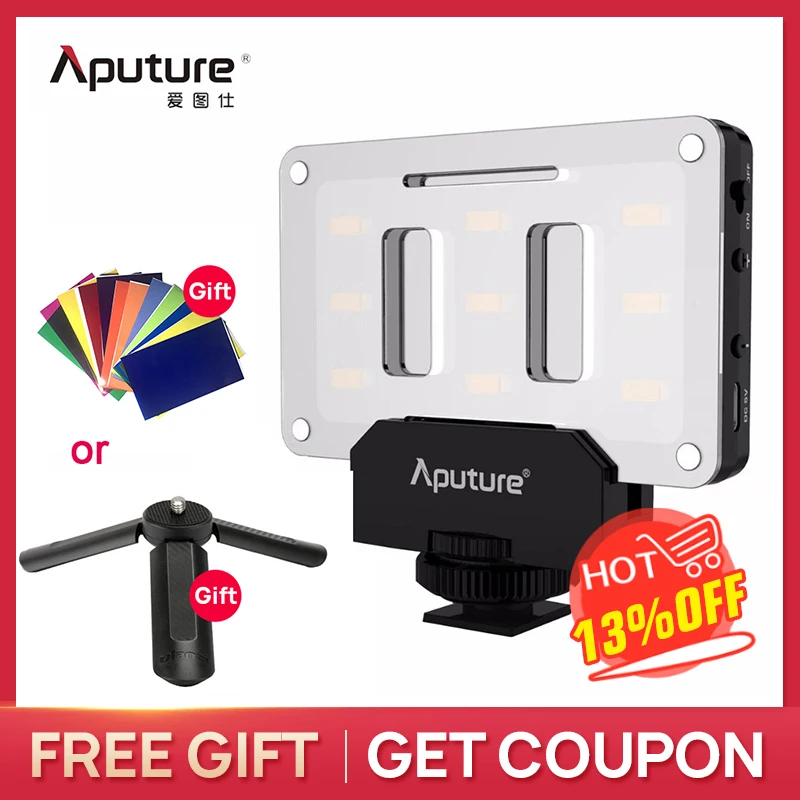 Aputure AL M9 карманный светодиодный видео светильник на Камера студия Перезаряжаемые