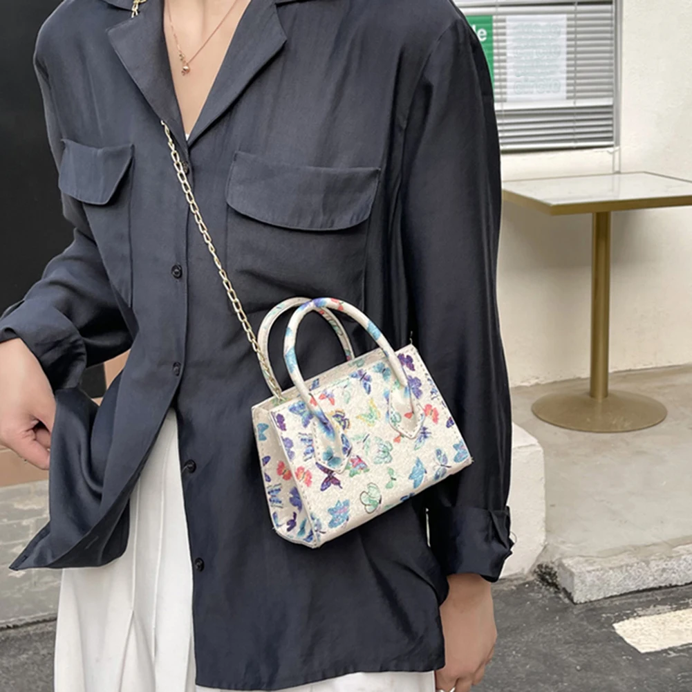 

Fashion Bag PU Printing Chain Shoulder Casual Women Top-handle Crossbody Small Shoulder Ladies Shopping Messenger Bag
