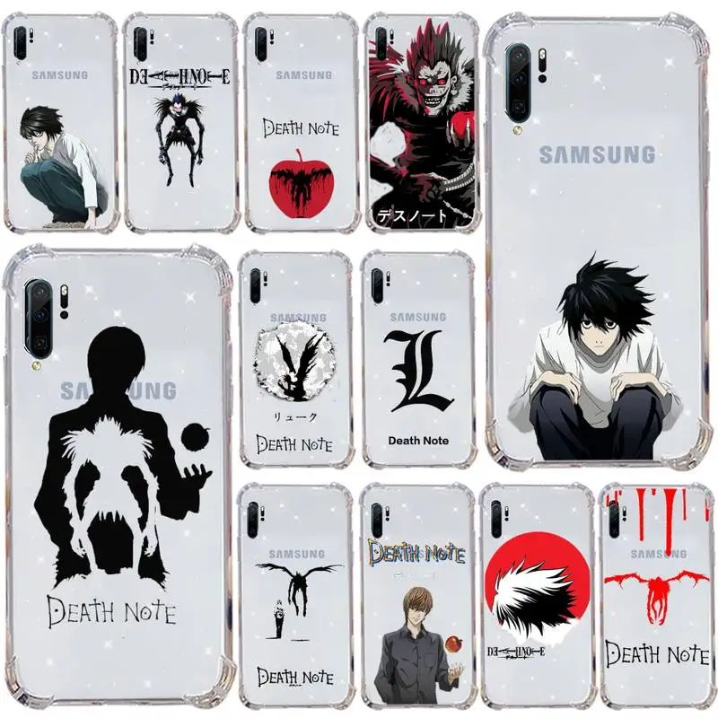 

Anime death note Phone Case Transparent for Samsung s9 s10 s20 Huawei honor P20 P30 P40 xiaomi note mi 8 9 pro lite plus