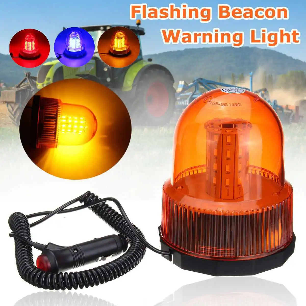 

Rotating 72 LED Car Truck Strobe Warning Light Safety LED Flashing Emergency lights Beacon Lamp Alarm signal Indicator light