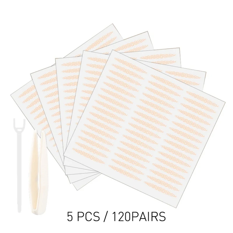 

5pcs Lace Double Eyelid Stickers Natural Invisible Double Eyelid Tape Sticker Mesh Self-Adhesive Eyelid Tools