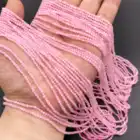 Бусины Из Натурального Розового Кварца, граненый камень, маленькие настоящие бусины 2 мм, 3 мм, 4 мм, нитка для изготовления ювелирных изделий, ожерелья, 15 дюймов, подарок