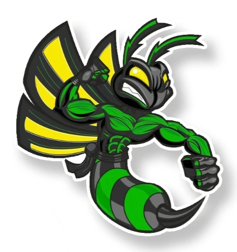 

Cool Lovely Cartoon Car Sticker Hornets Colored PVC Bumper Window Graphic Decoration Car Accessories