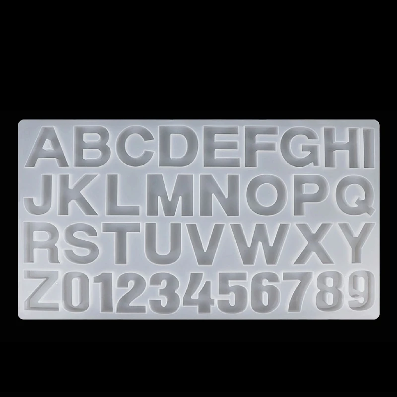 

Number Alphabet Resin Silicone Mold 26 English Letter Pendant Mold Jewelry DIY