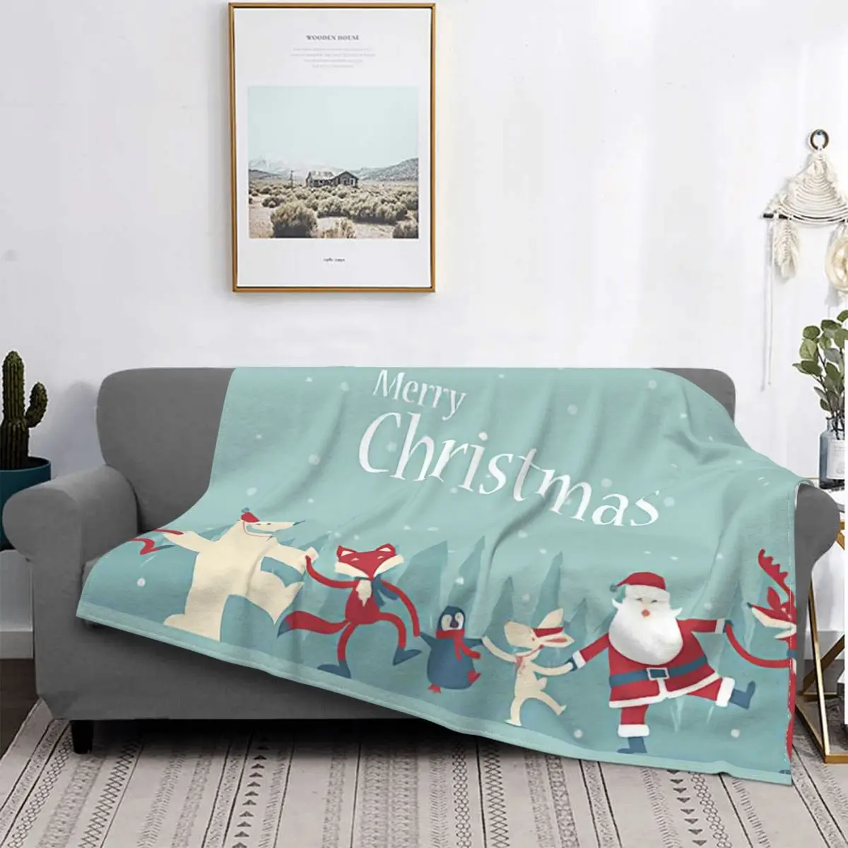 

2022 рождественское одеяло с Санта-Клаусом, новый год, современные Стич, хлопковые портативные тонкие одеяла для спальни
